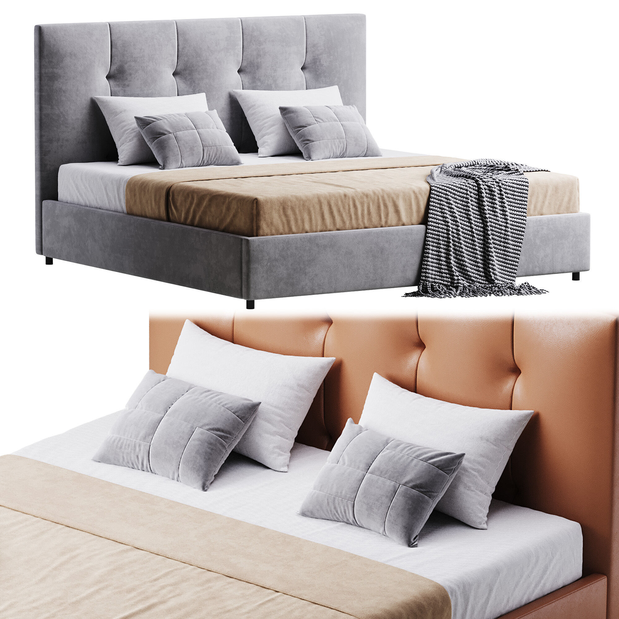 Argan Bed 3D model_1