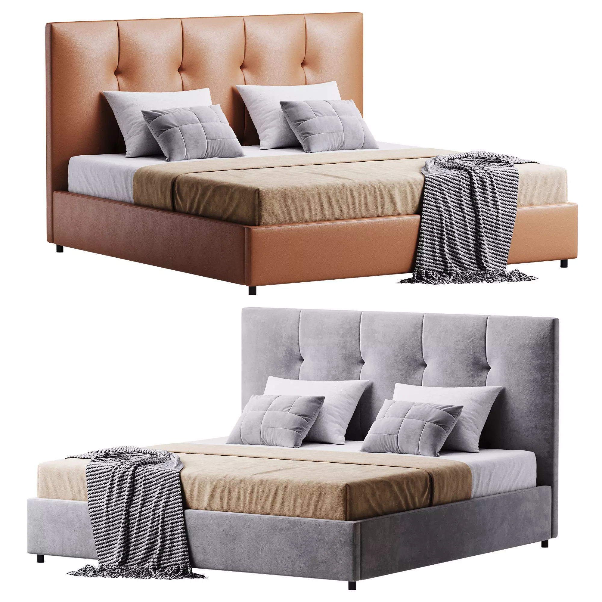 Argan Bed 3D model_0