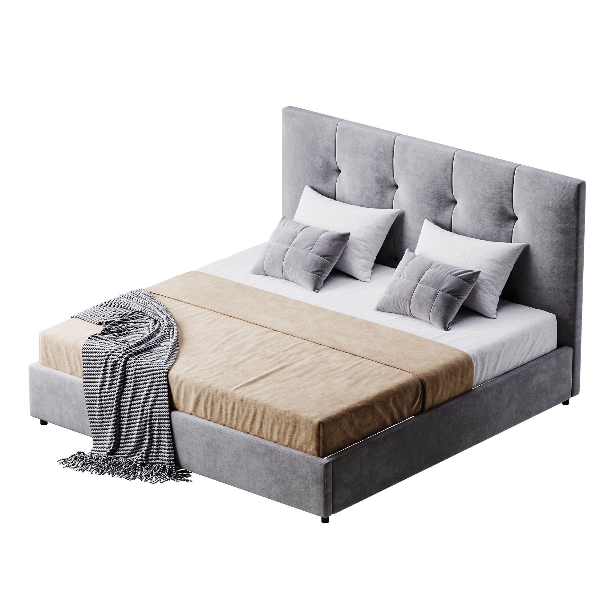 Argan Bed 3D model_2