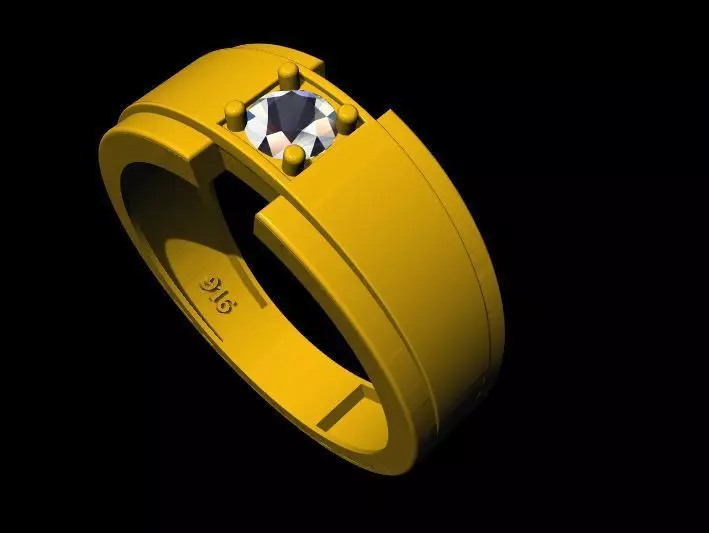 solitaire ring 3dm file 3D print model