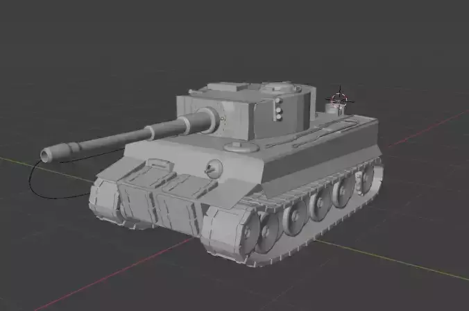 World War 2 Tiger 1 German Tank Free 3D model