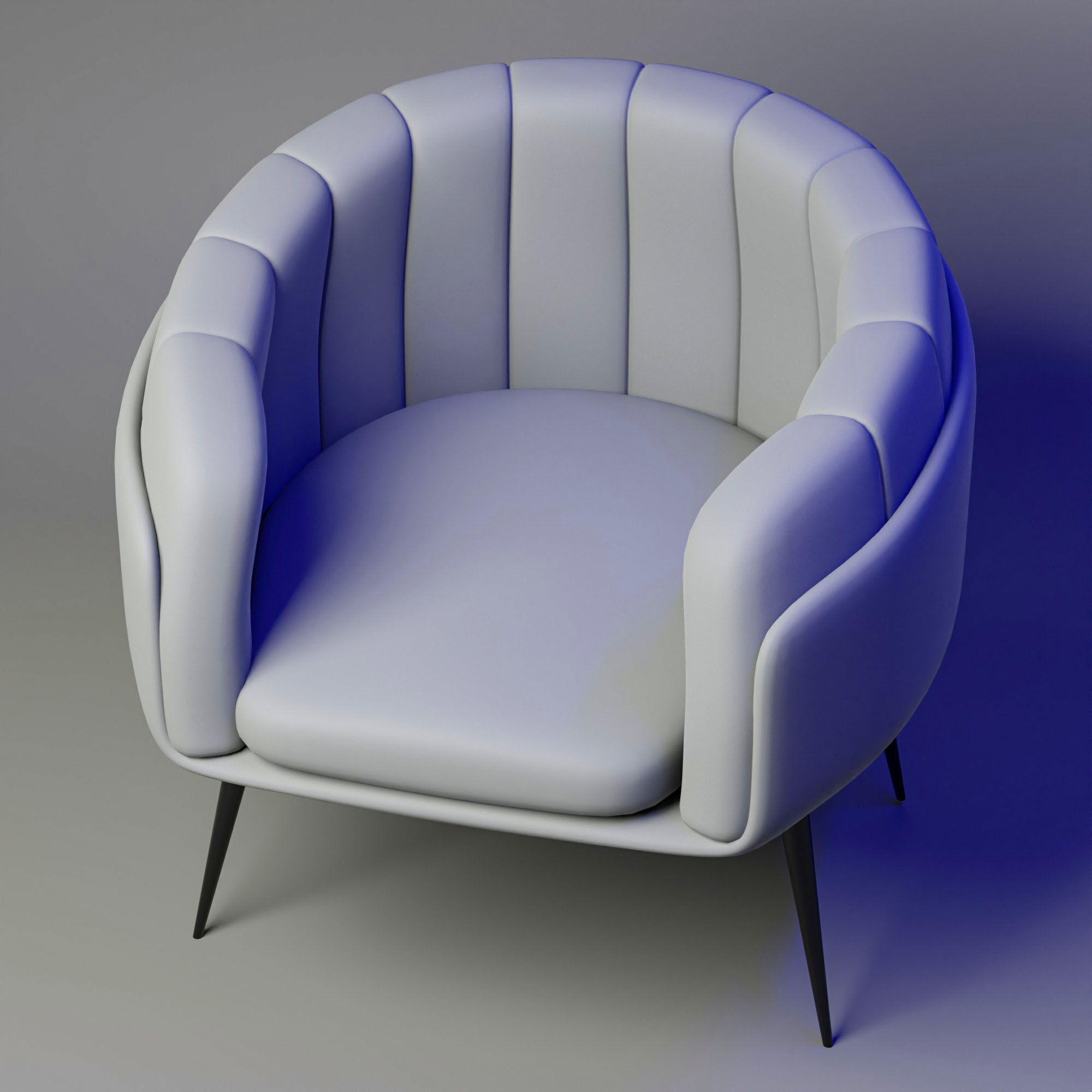 Decorative Sofa Chair for Interier Free low-poly 3D model_2