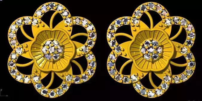 flower stud earrings 