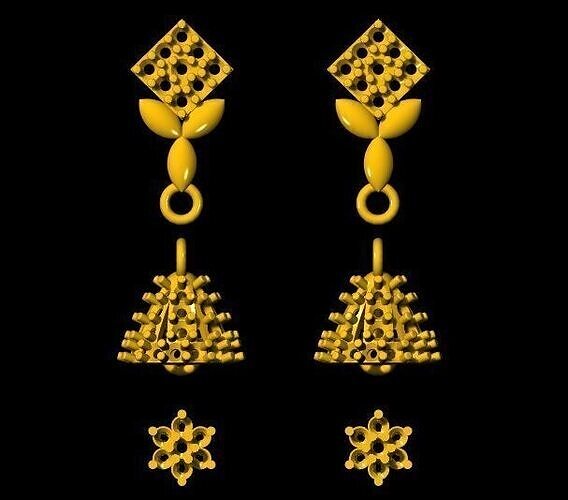 drop earrings 3dm file 3D print model