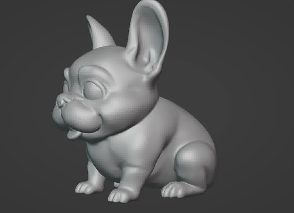 French Bulldog Puppy 3D print model_43