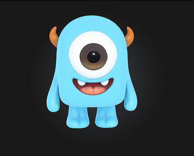Cyclops Cutie  One-Eyed Wonder with a Heart Full of Giggles 3D model