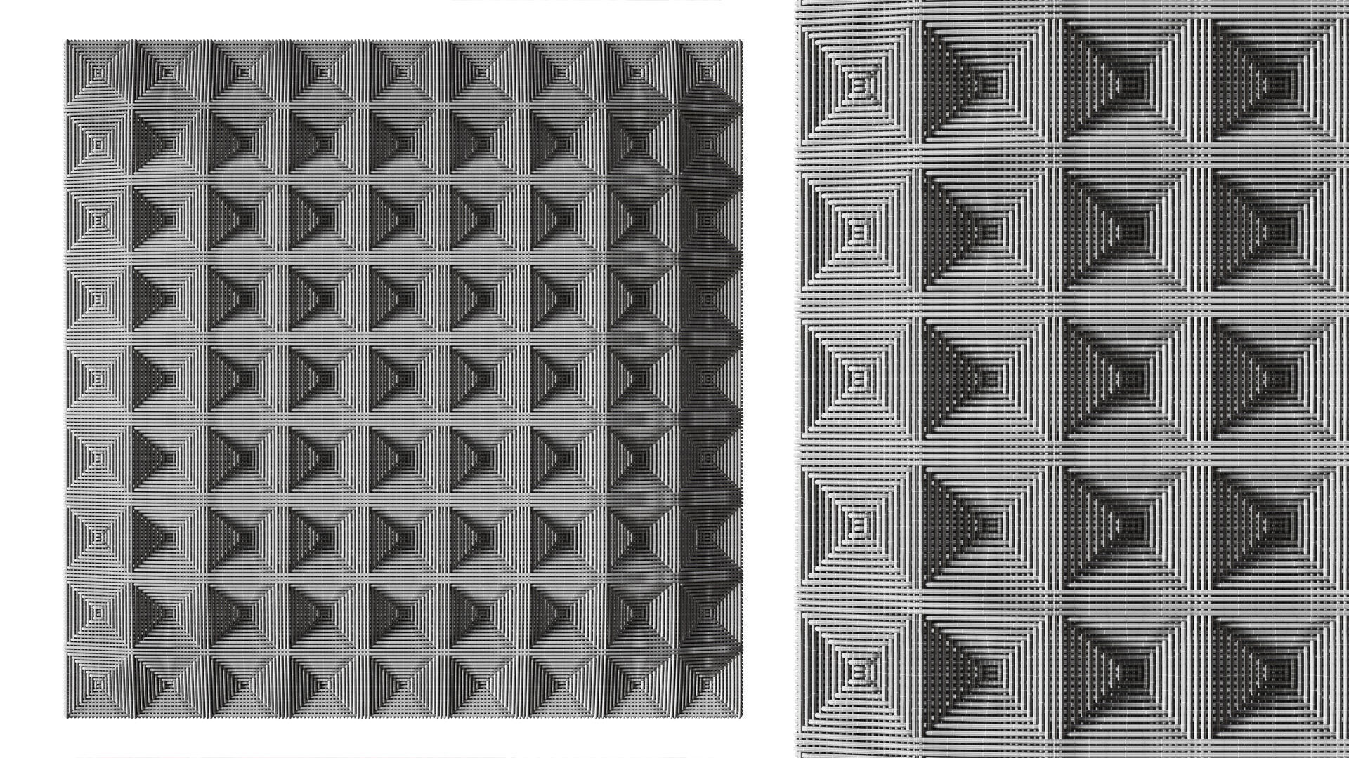 Wall art panel 05 Saido 3D model_7