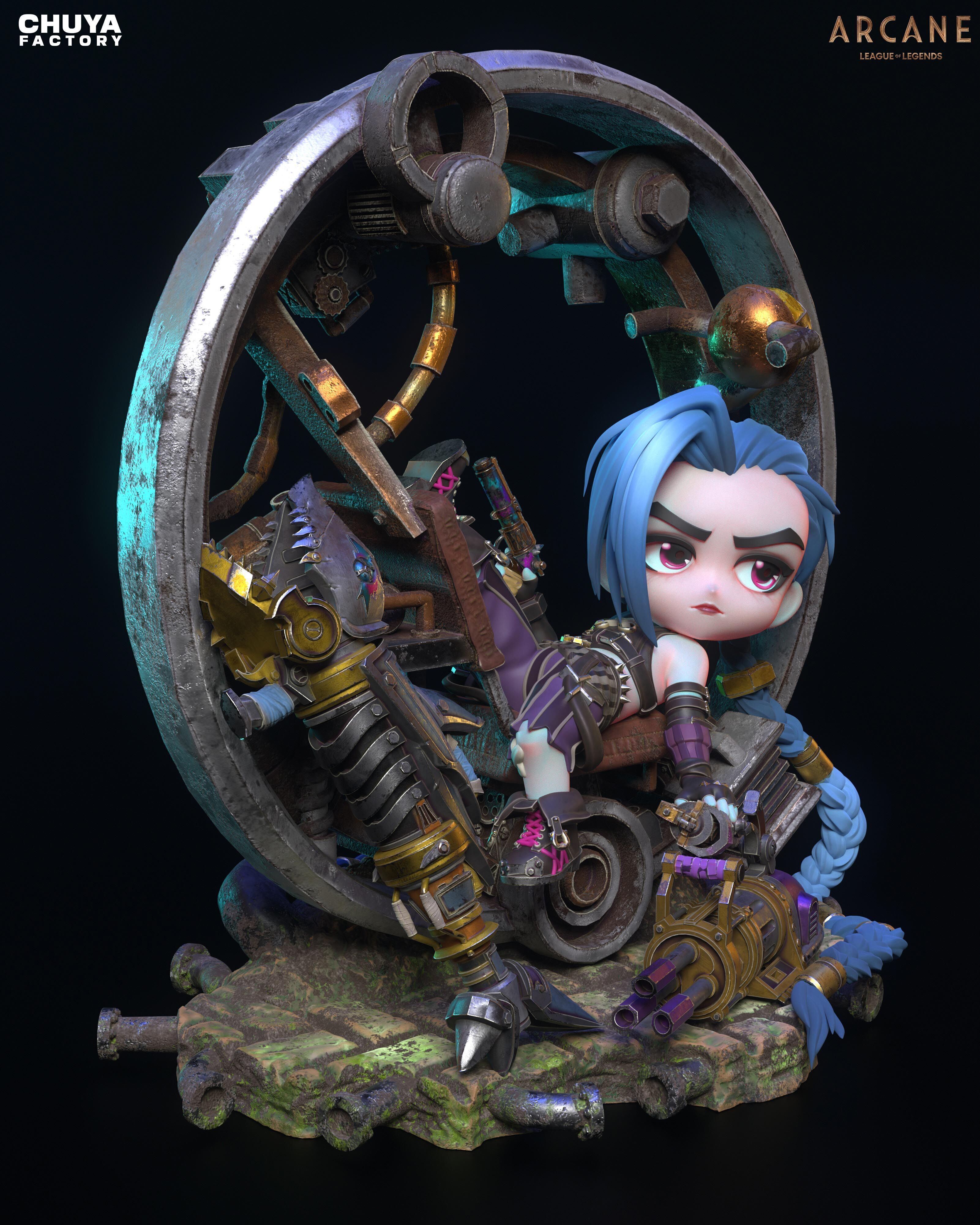 Jinx Chibi 3D print model_5