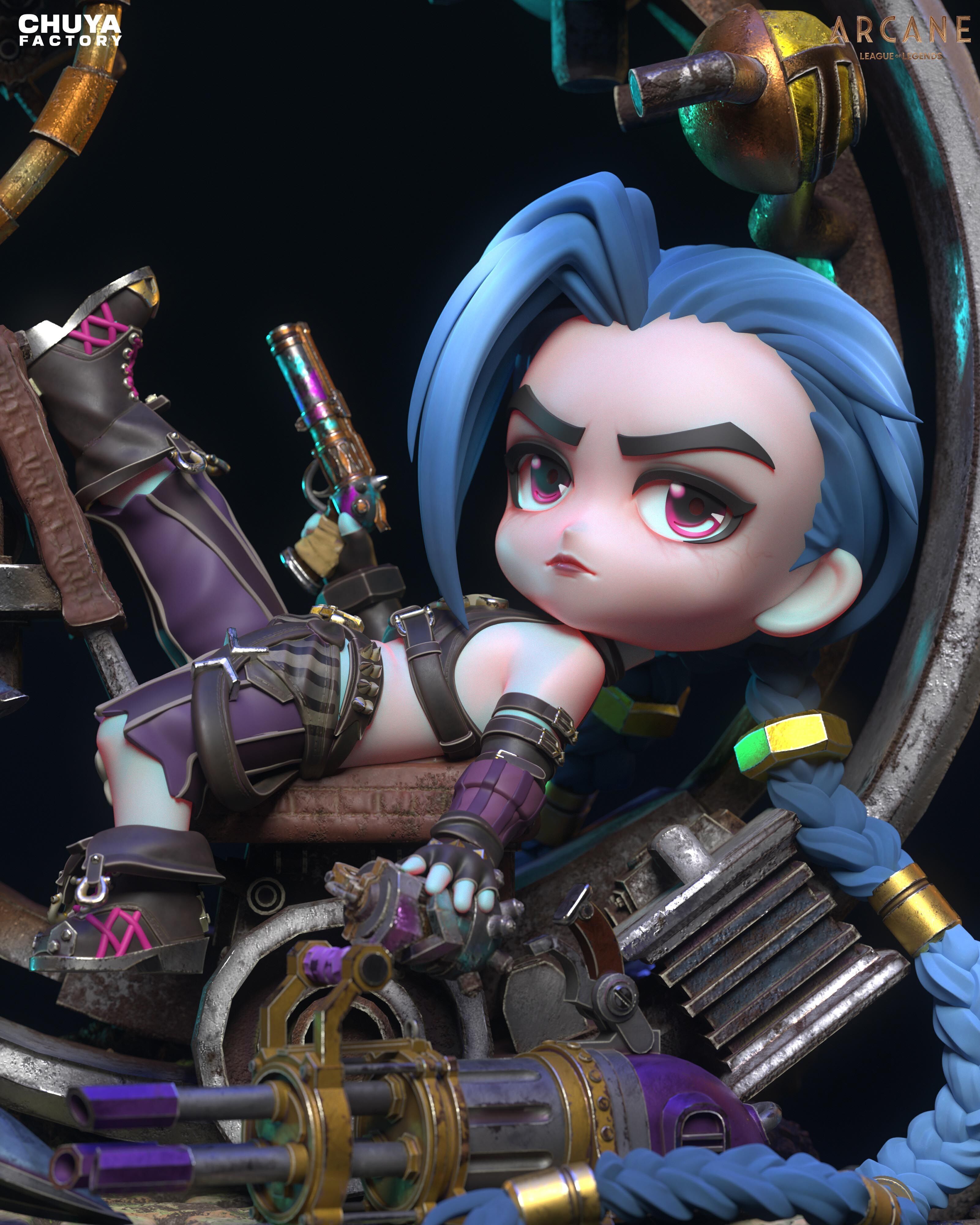Jinx Chibi 3D print model_1