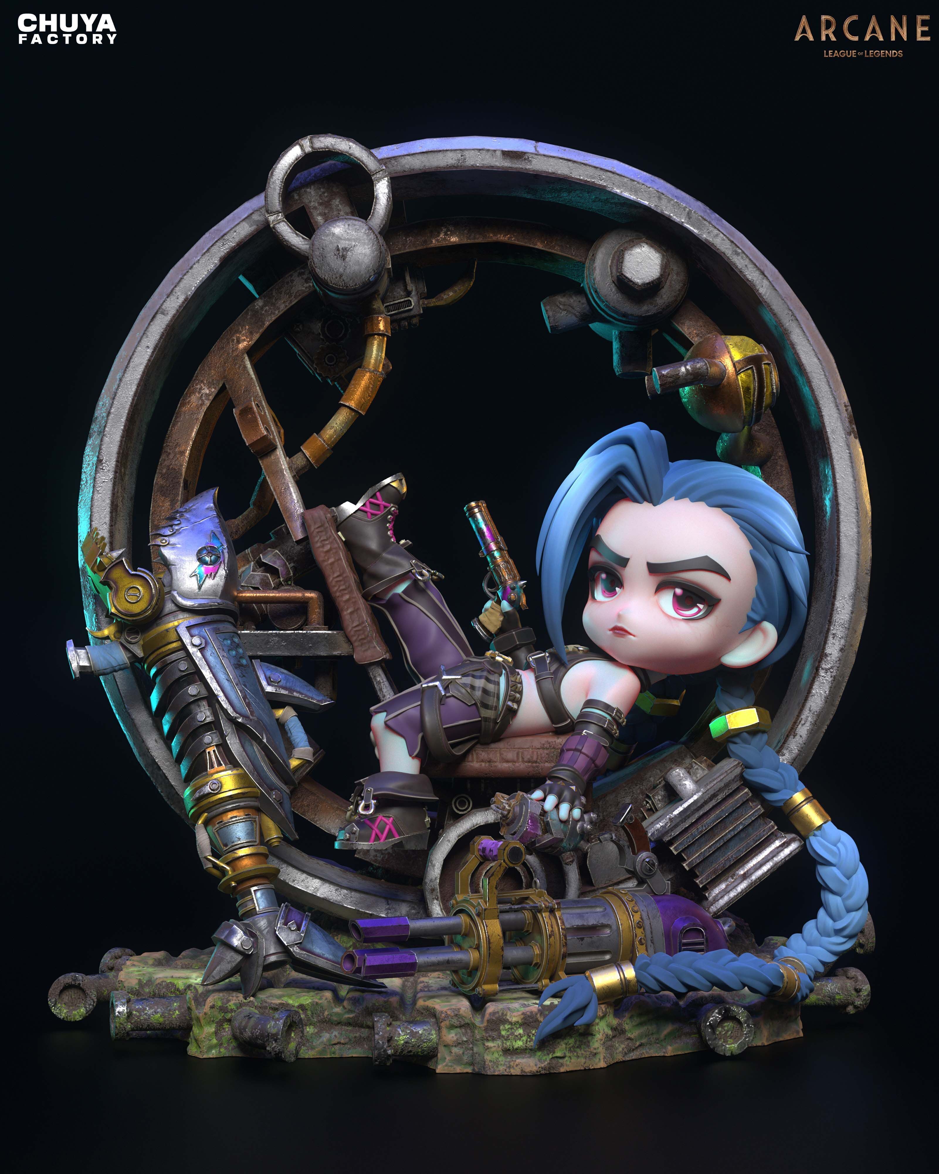 Jinx Chibi 3D print model_8