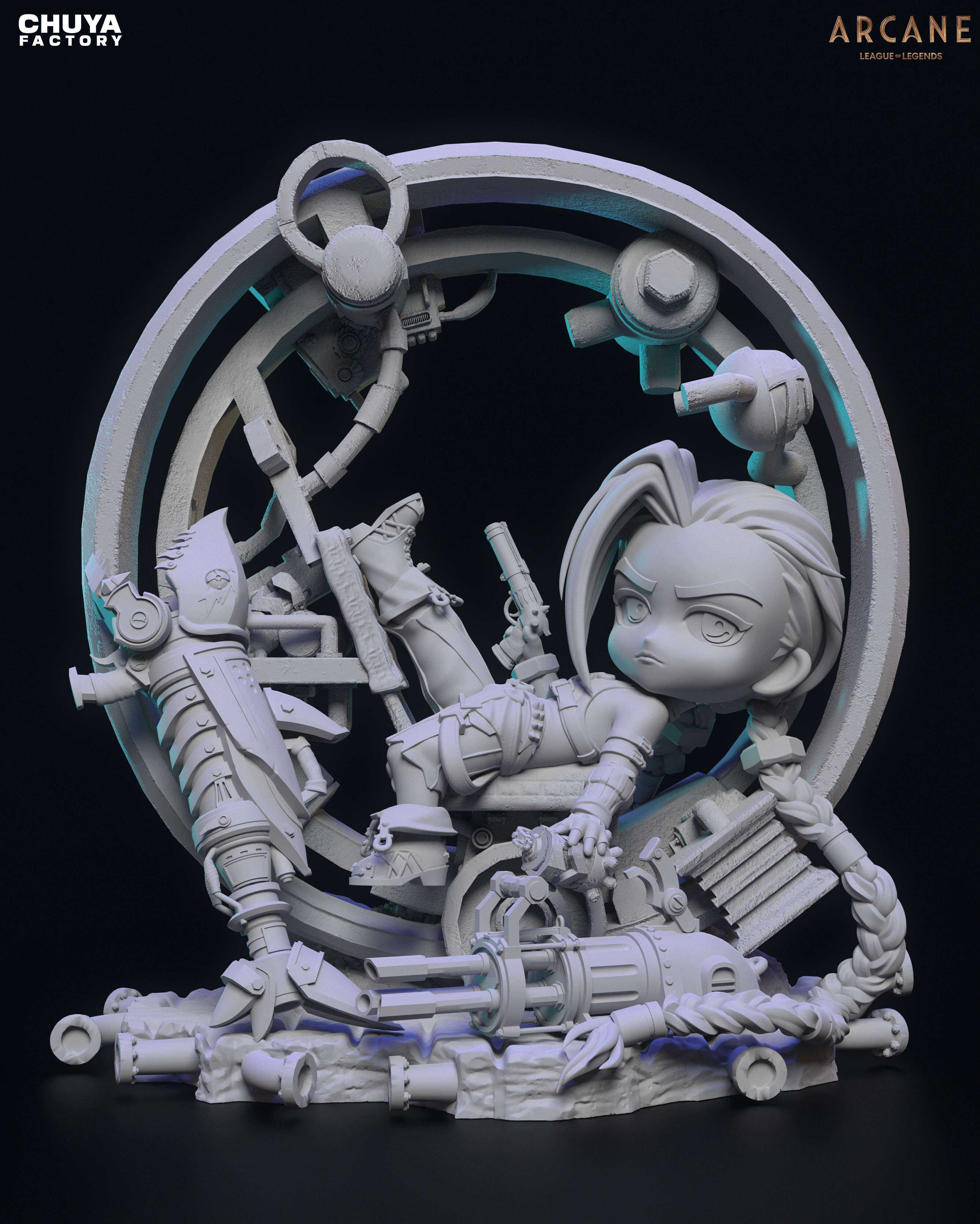 Jinx Chibi 3D print model_6