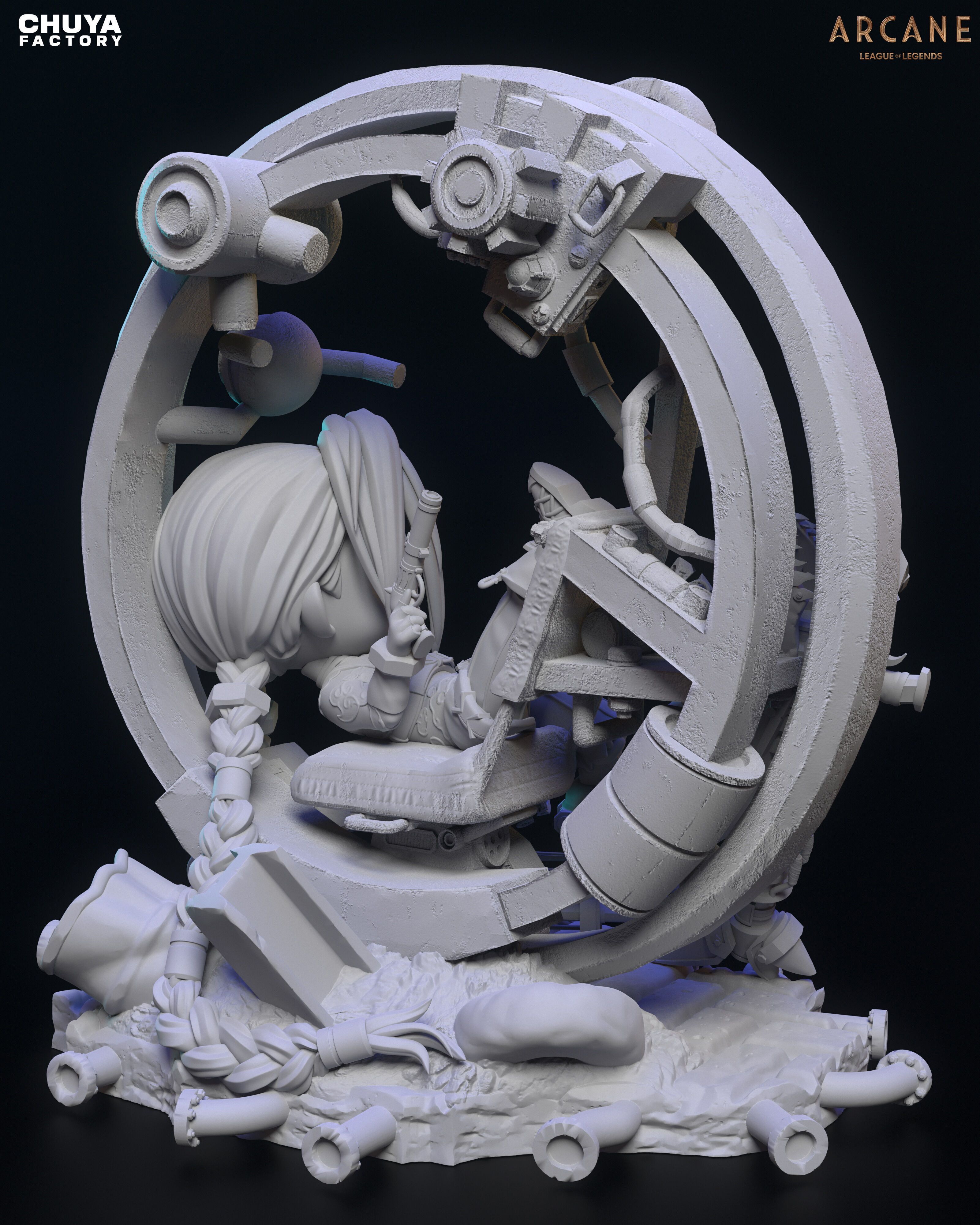 Jinx Chibi 3D print model_3