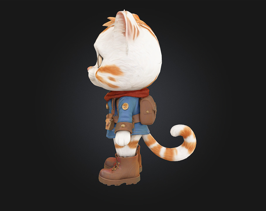 Adventure Cat in Boots  Whiskers Wits and a Whole Lot of Swagger 3D model_2