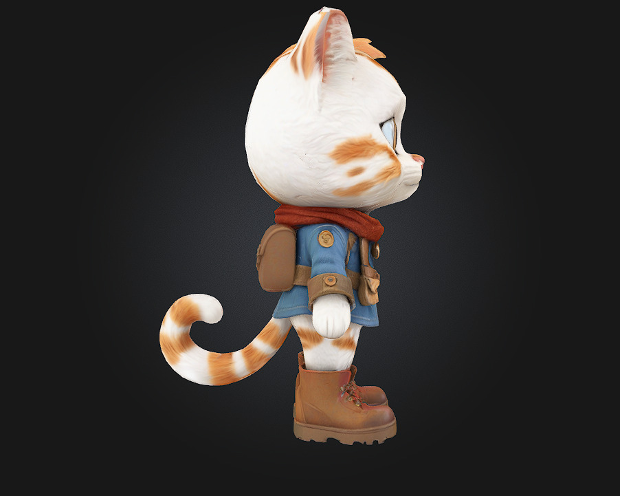 Adventure Cat in Boots  Whiskers Wits and a Whole Lot of Swagger 3D model_1