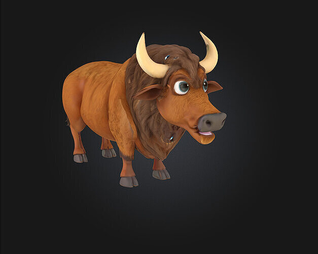 Buffalo Buddy  A Gentle Giant with a Heart of Gold 3D model