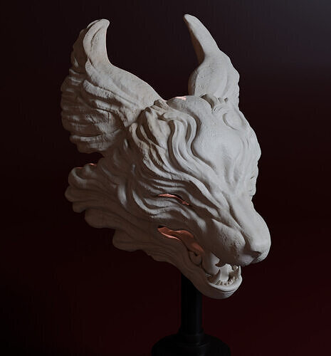 Mask fox Free low-poly 3D model