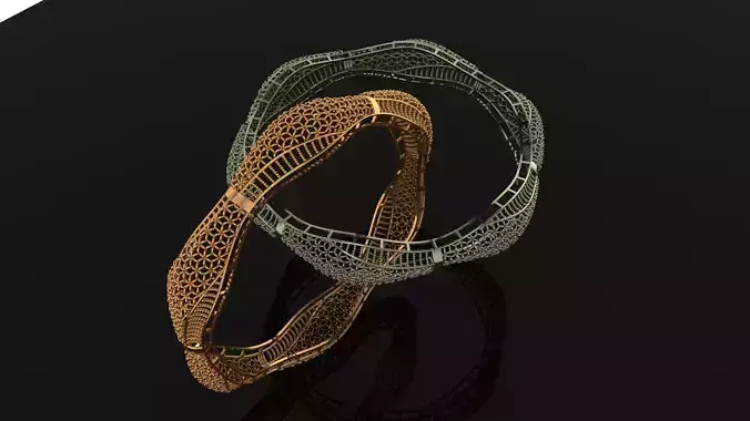 120 Serpentine Gold Bangle 14gram-62MM