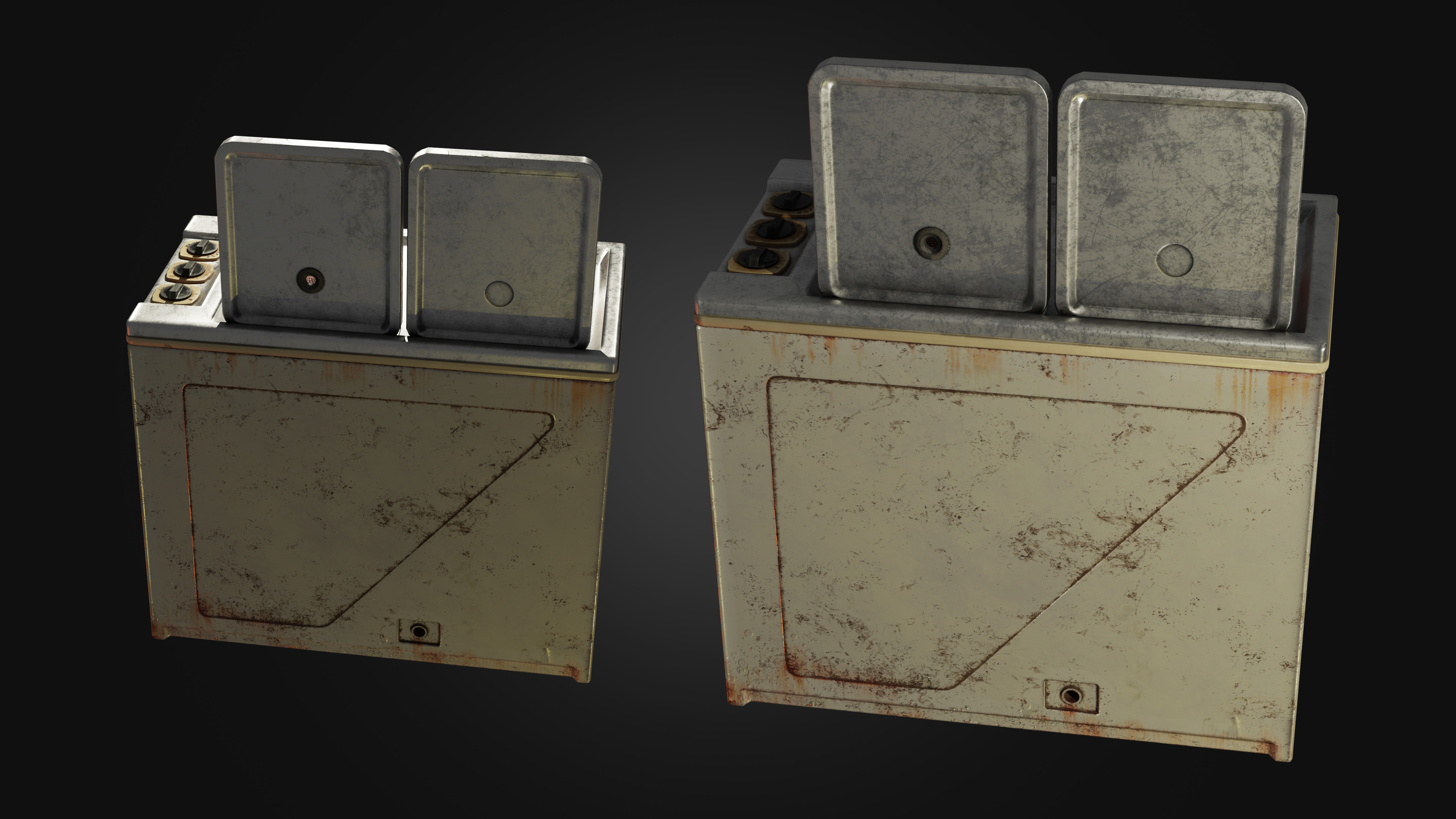 Wash Machine Low-poly 3D model_6