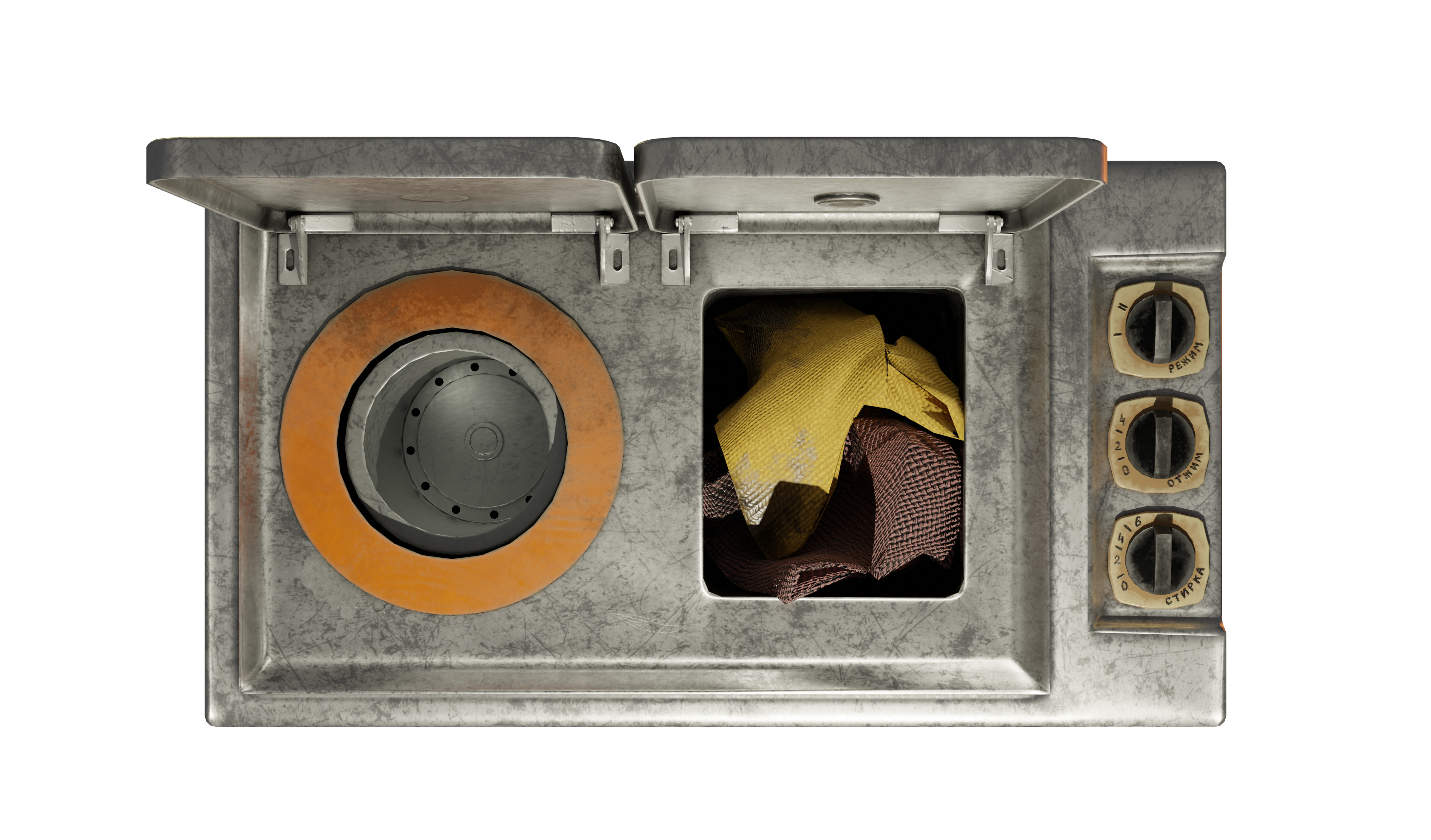 Wash Machine Low-poly 3D model_5