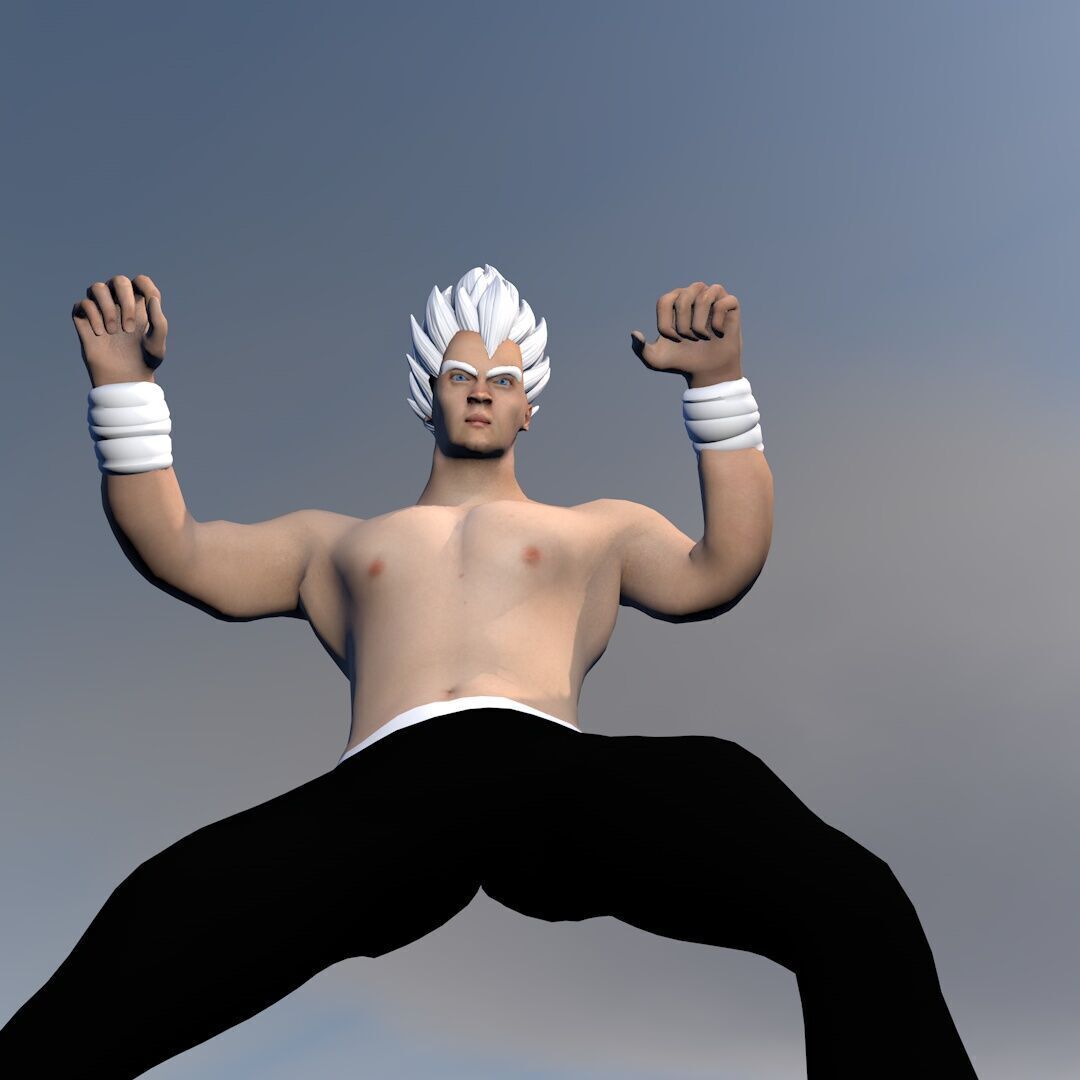 Vegueta  3D Super Sayayin 3D model_4