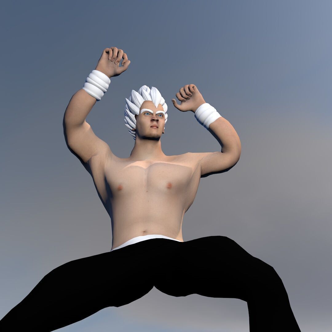 Vegueta  3D Super Sayayin 3D model_3