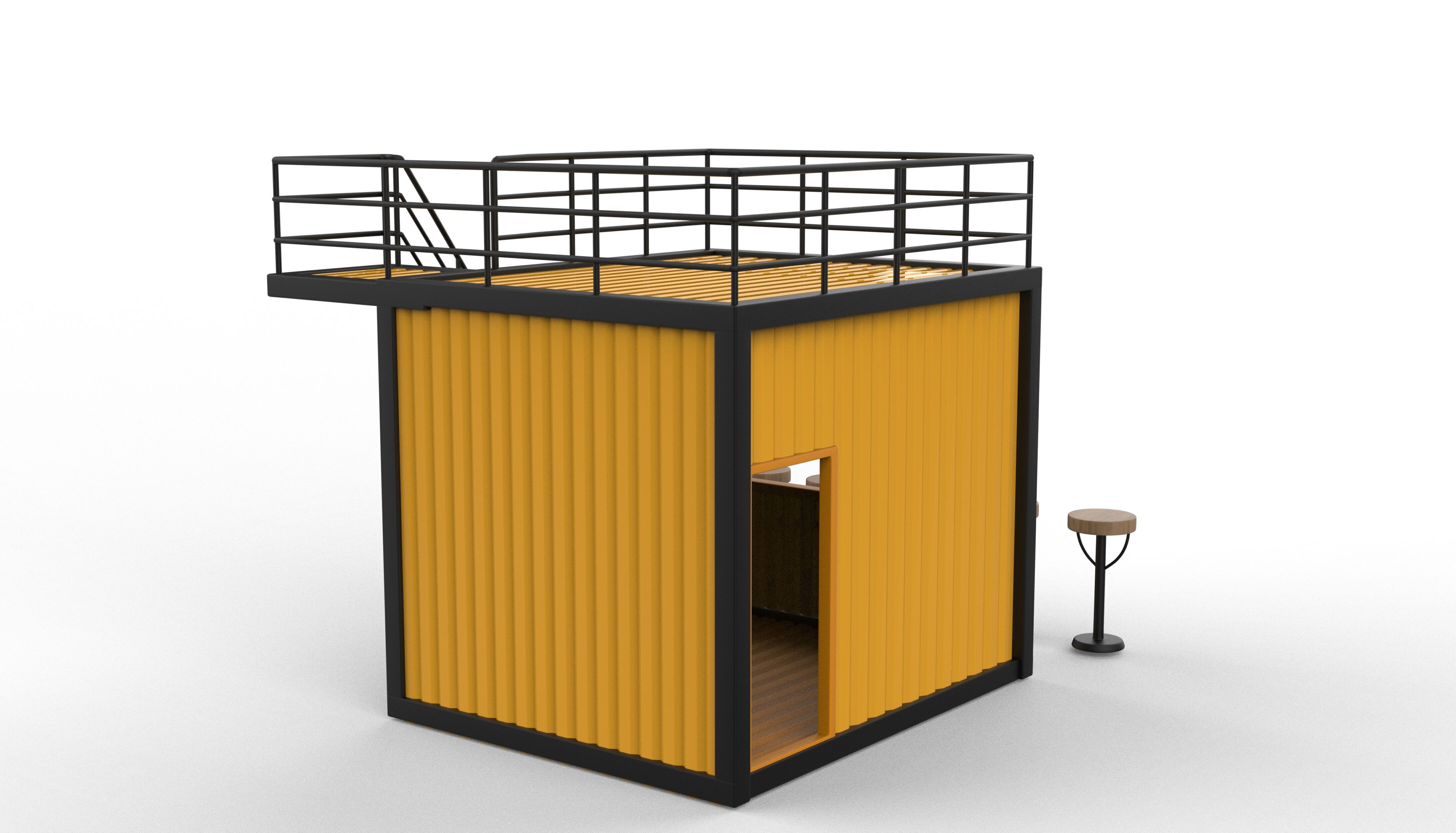 Container Kiosk 3D model_10