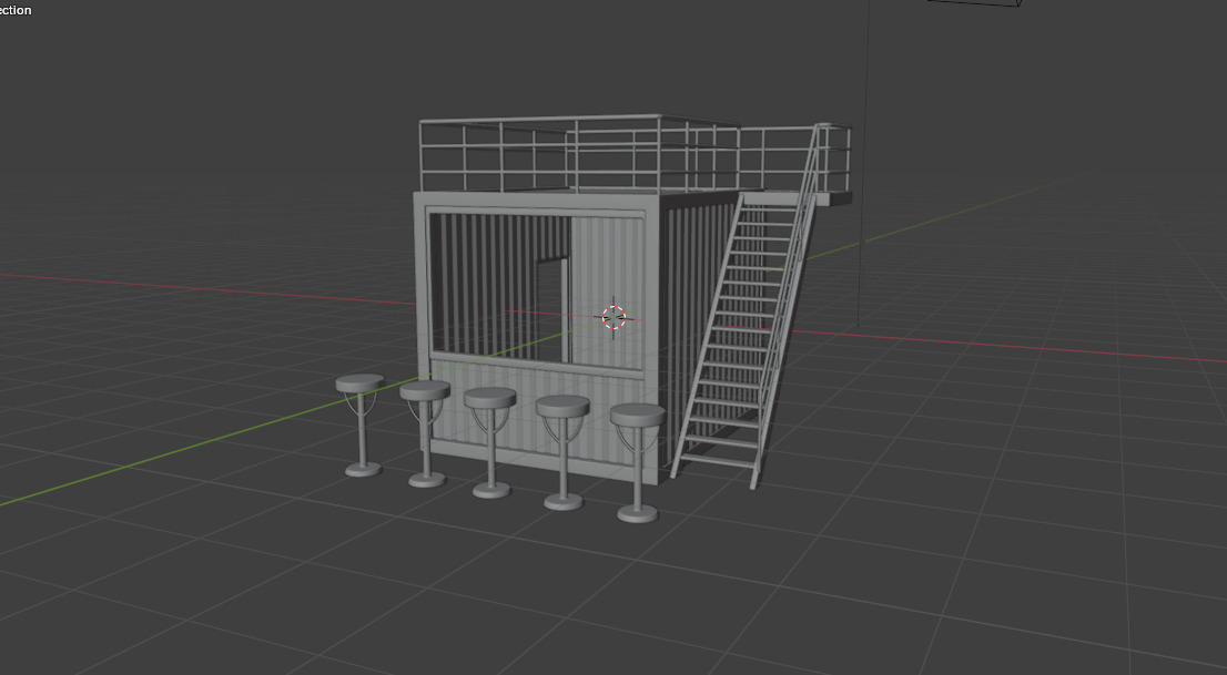 Container Kiosk 3D model_14