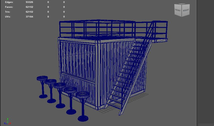 Container Kiosk 3D model_16