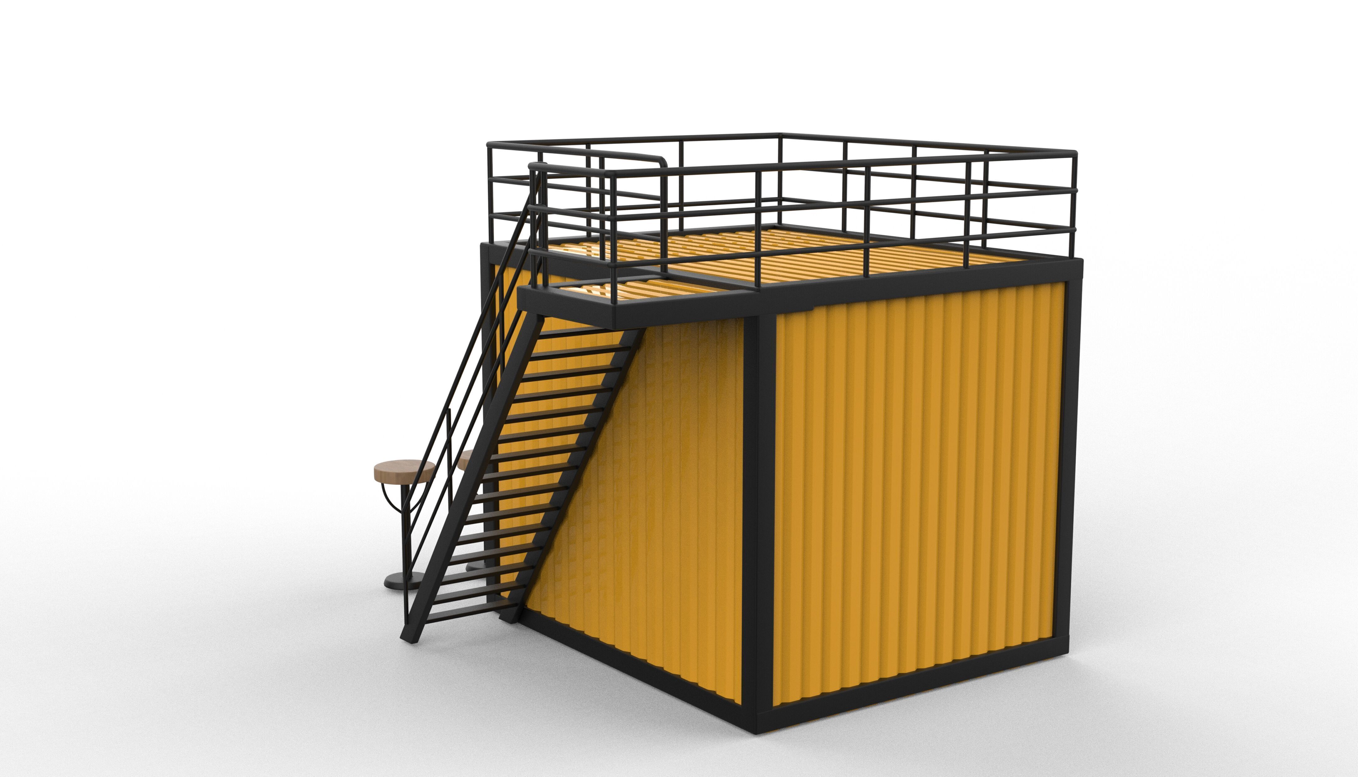 Container Kiosk 3D model_11