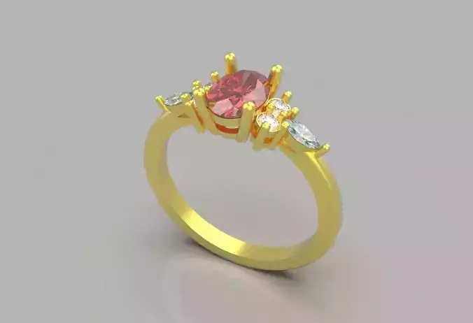 Oval engagement Ring