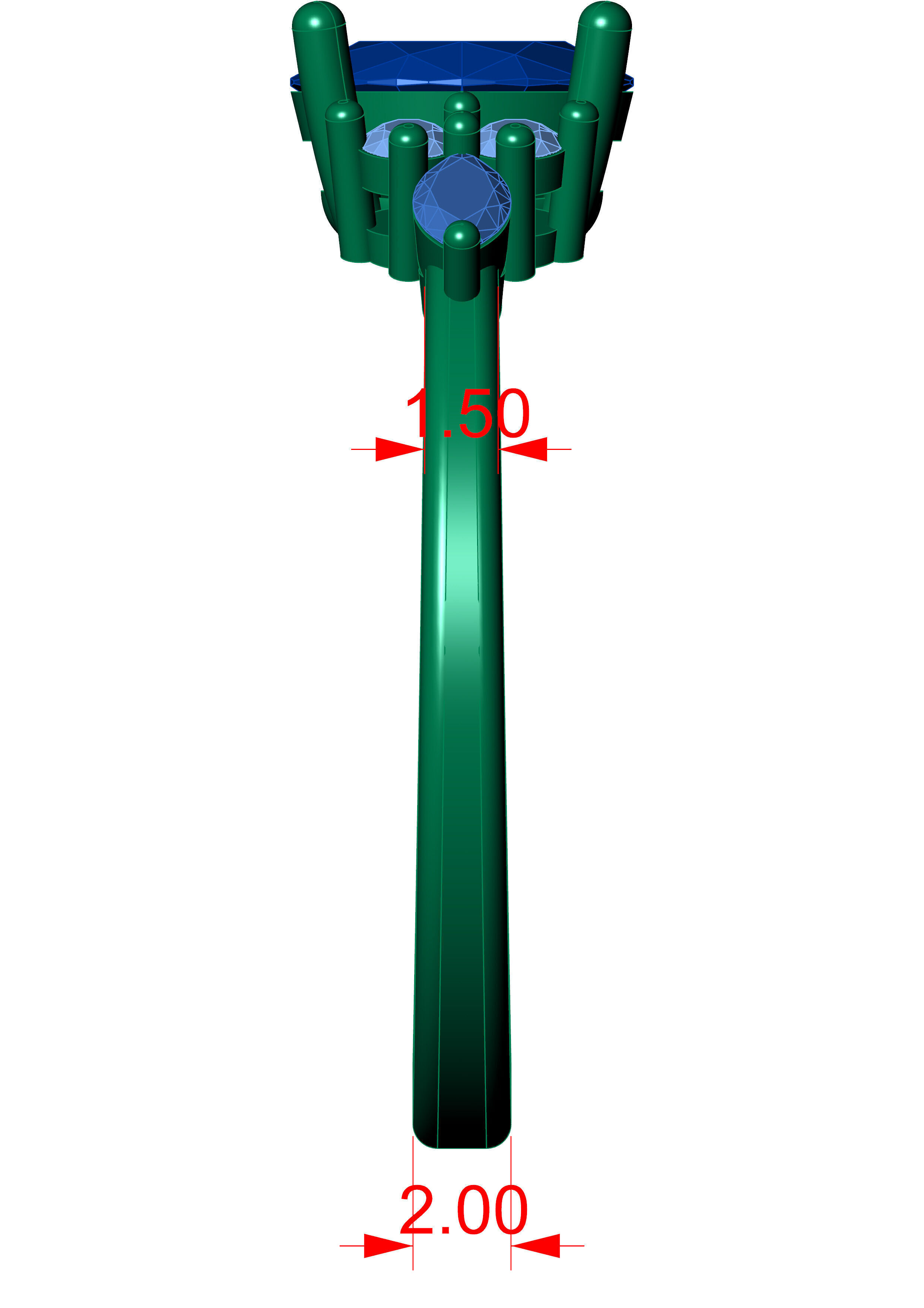 Oval engagement Ring 3D print model_5