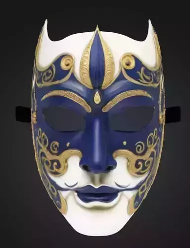 Pattern Prom Face Mask -  Embroidered Mask 3D print model