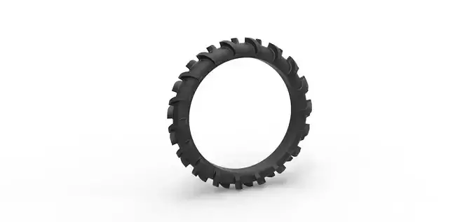 Rear tire of Swamp buggy Scale 1 to 25