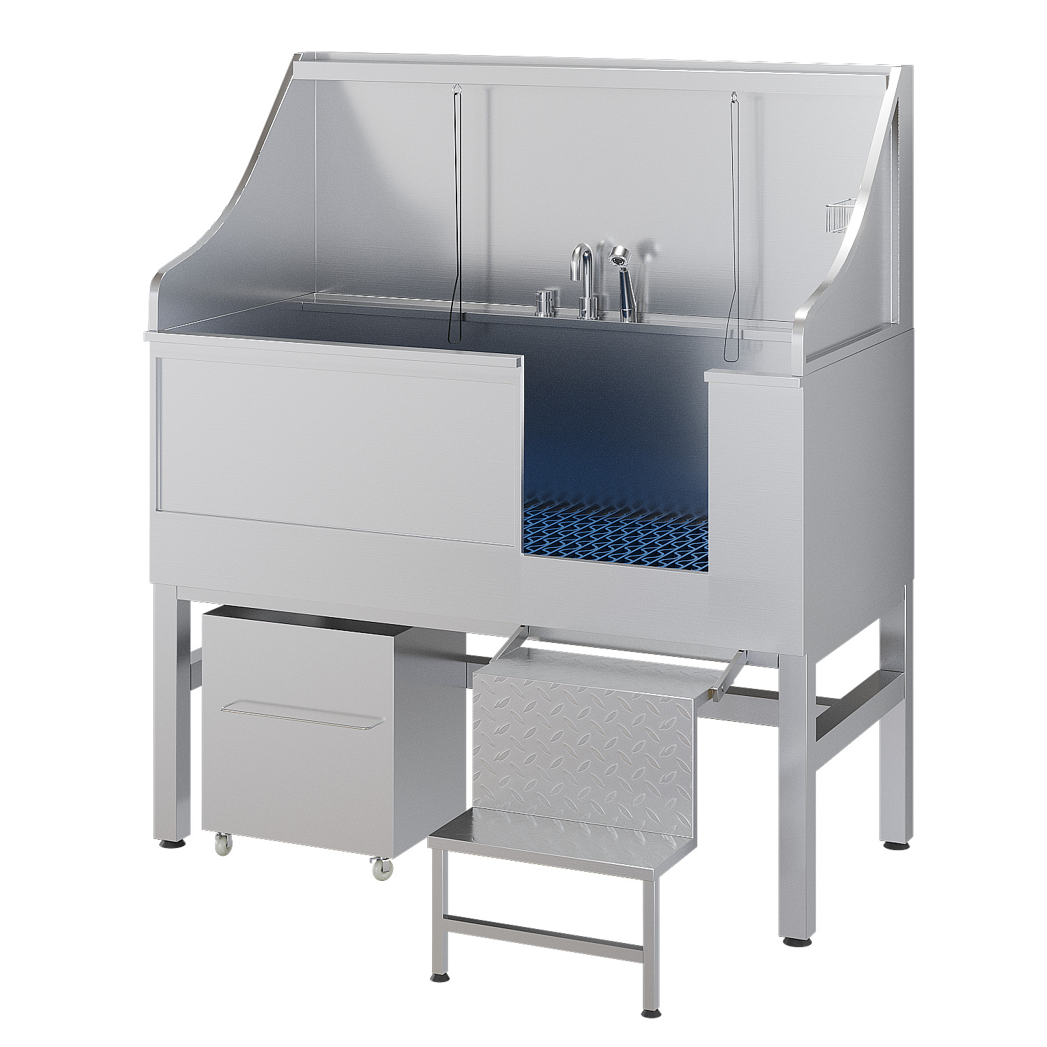 Professional Dog Wash Bath 3 3D model_1