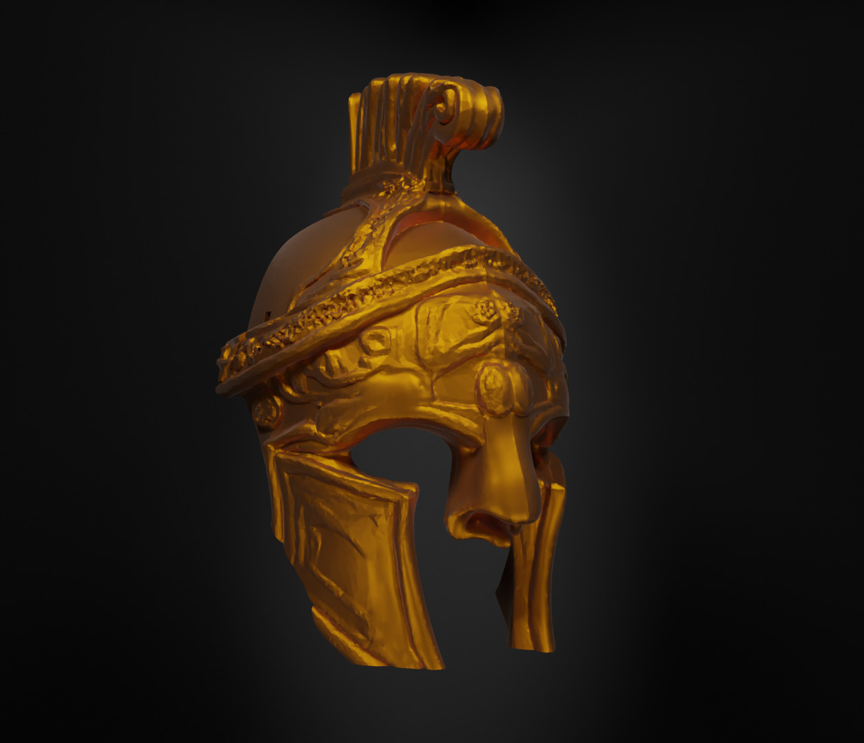 Spartian Gladiator Face Mask - Gladiator  Embroidered Mask  3D print model_28