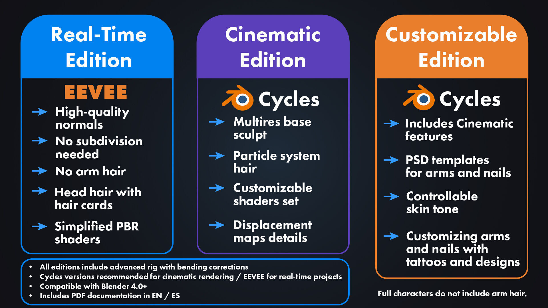 Realistic Neutral Arms - Customizable Edition 3D model_15