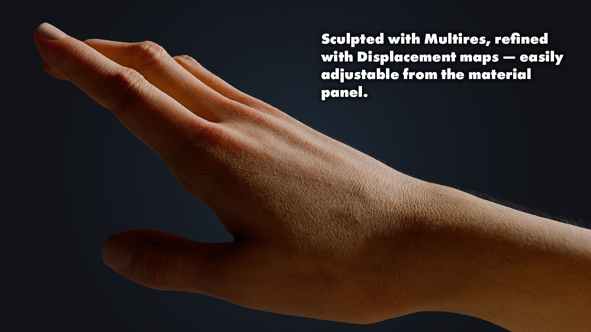 Realistic Neutral Arms - Customizable Edition 3D model_7