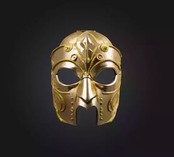 King Gladiator Face Mask - Warrior Gladiator Embroidered Mask 3D print model