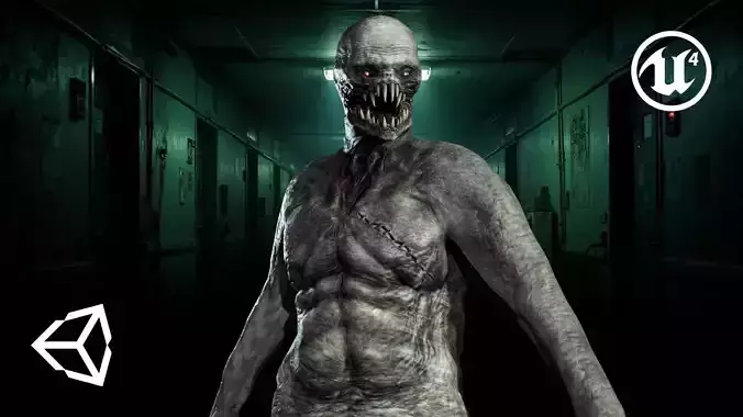 Nightmare Monster 2 Low-poly 3D model