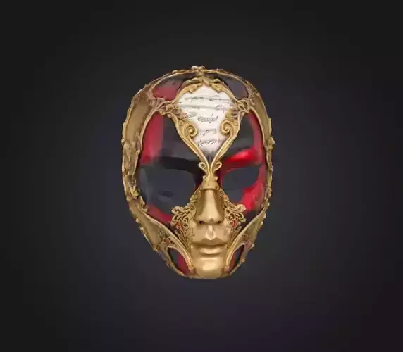 Full Face Prom Unisex Mask - Full Face Embroidered Mask