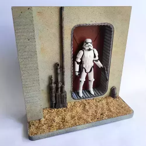 Star Wars Mos Eisley Diorama 3D print model