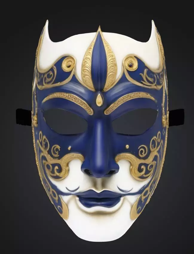 Pattern Prom Face Mask - Embroidered Mask 3D print model