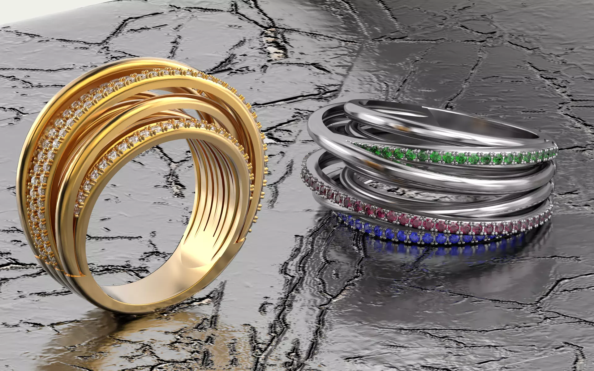 Ring - De Grisogono 3D print model_0