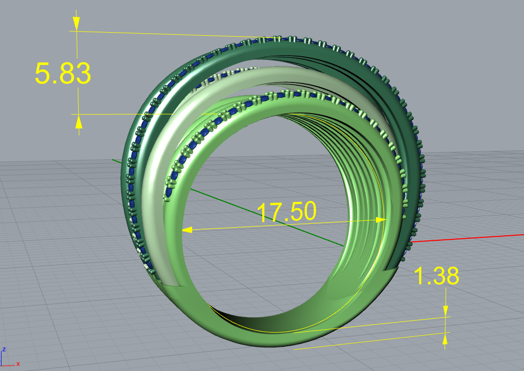 Ring - De Grisogono 3D print model_2