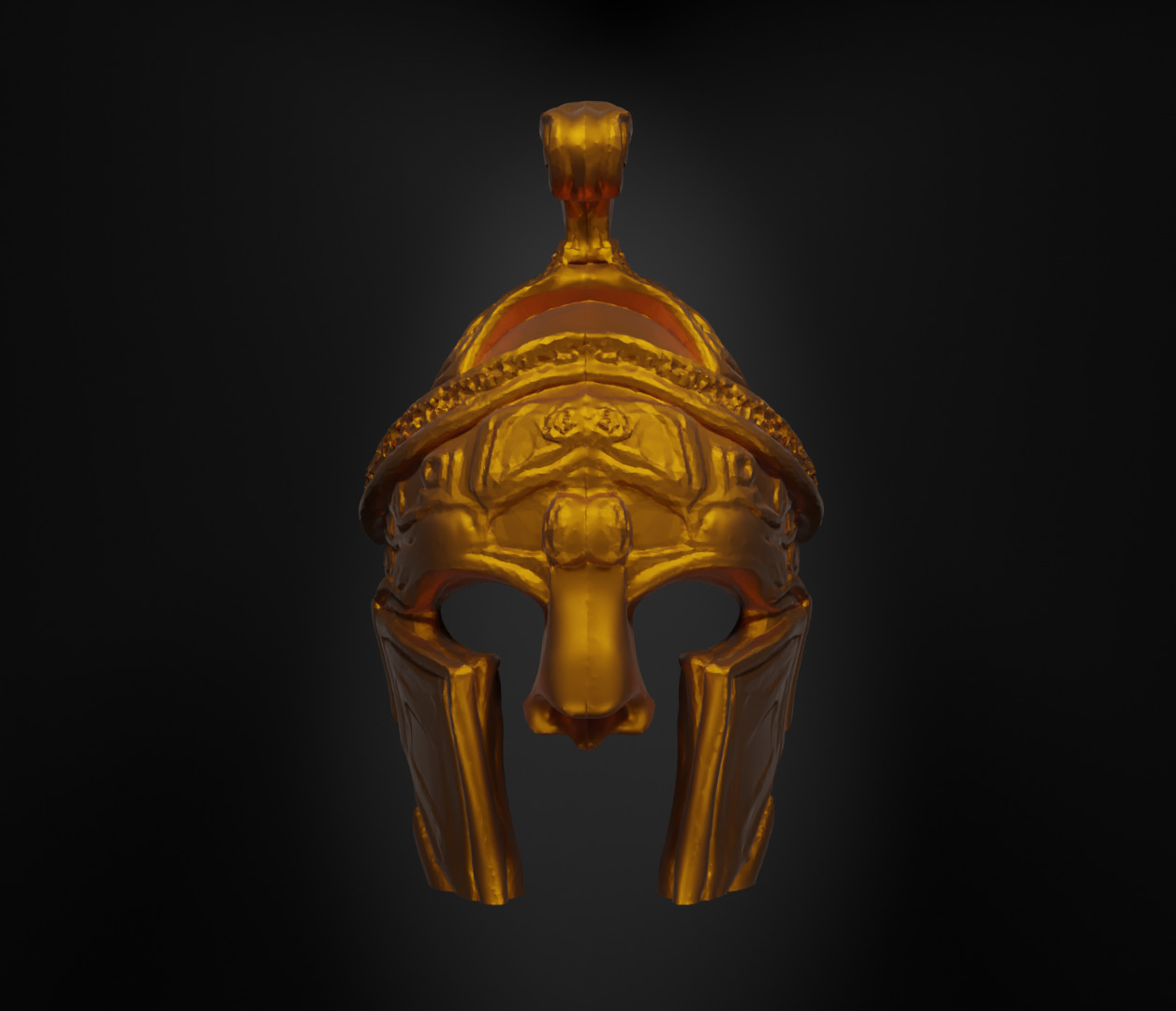 Spartian Gladiator Face Mask - Gladiator Embroidered Mask 3D print model_8