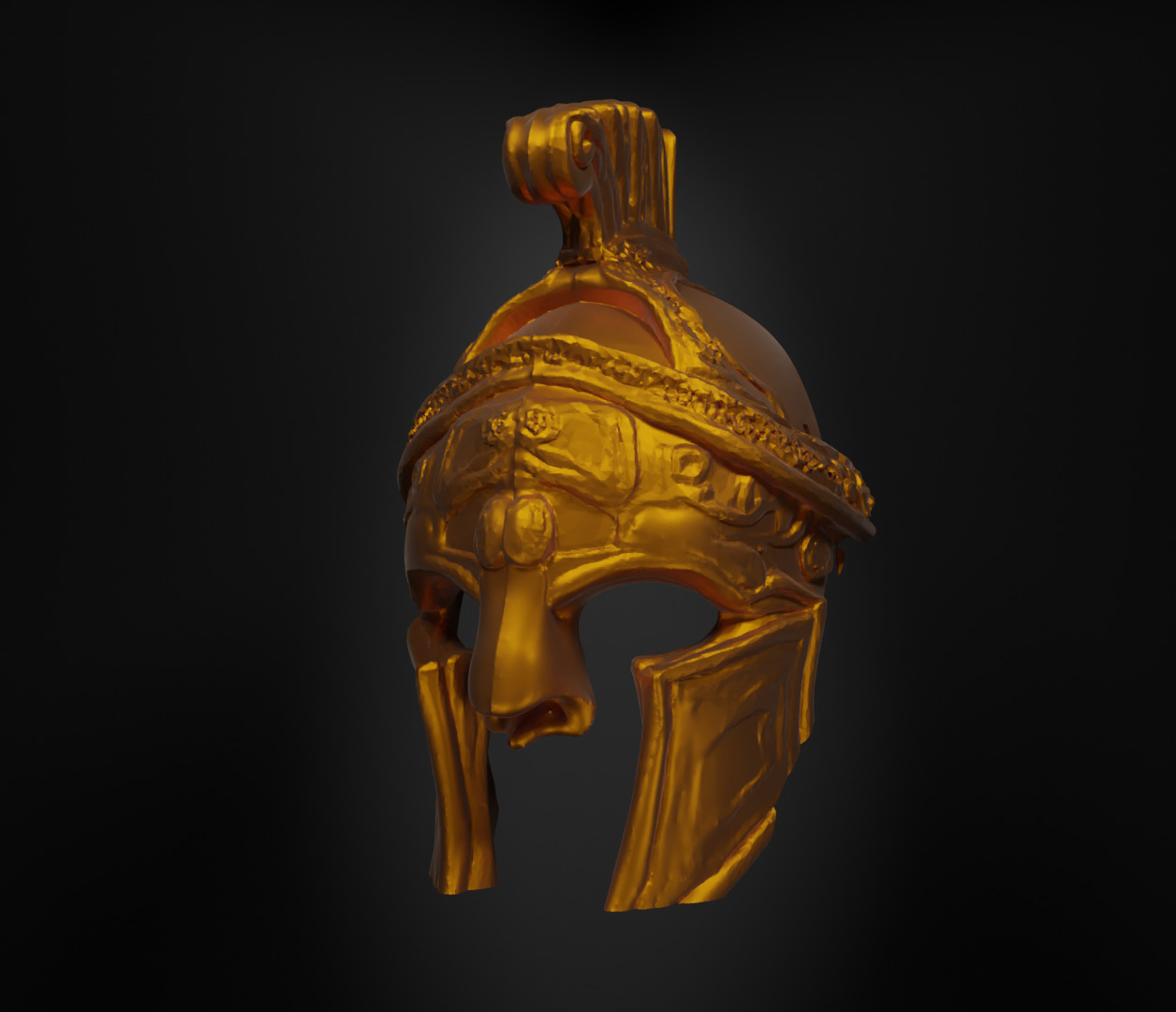 Spartian Gladiator Face Mask - Gladiator Embroidered Mask 3D print model_35