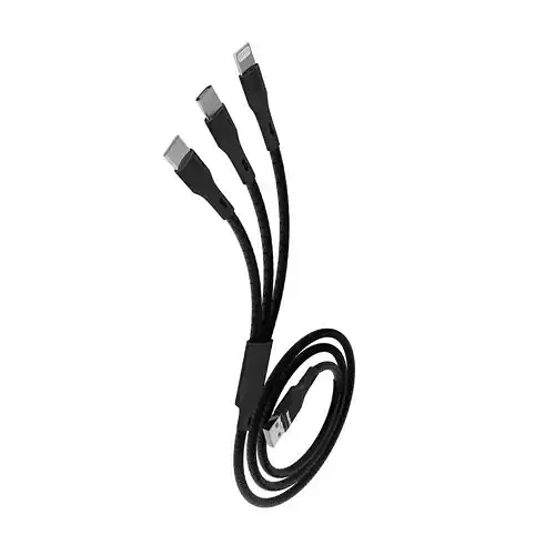 Black cable with three heads