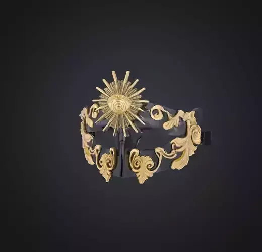 Half Masquerade Face Mask - Unisex Embroidered Mask 3D print model