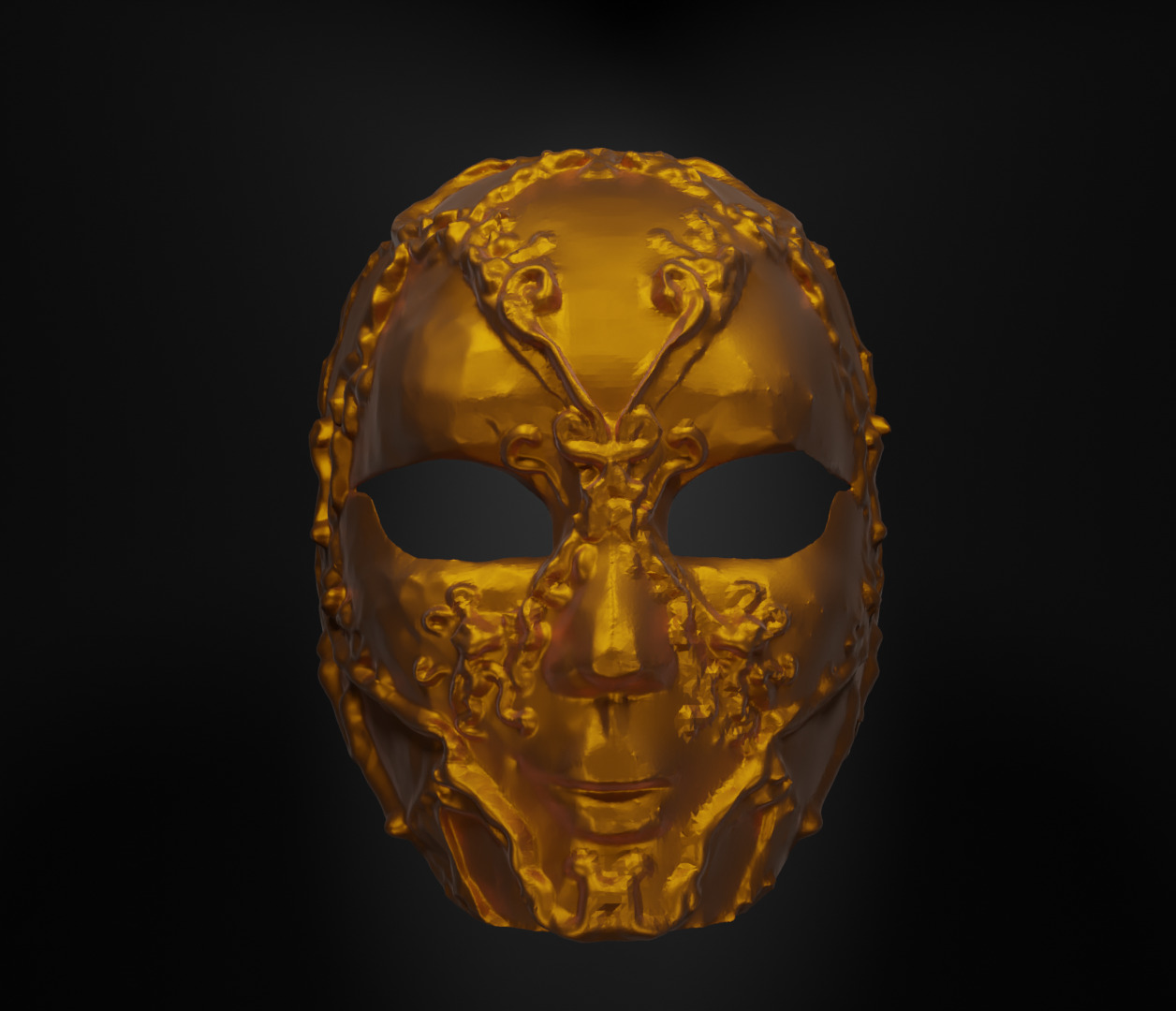 Full Face Prom Unisex Mask - Full Face Embroidered Mask 3D print model_52