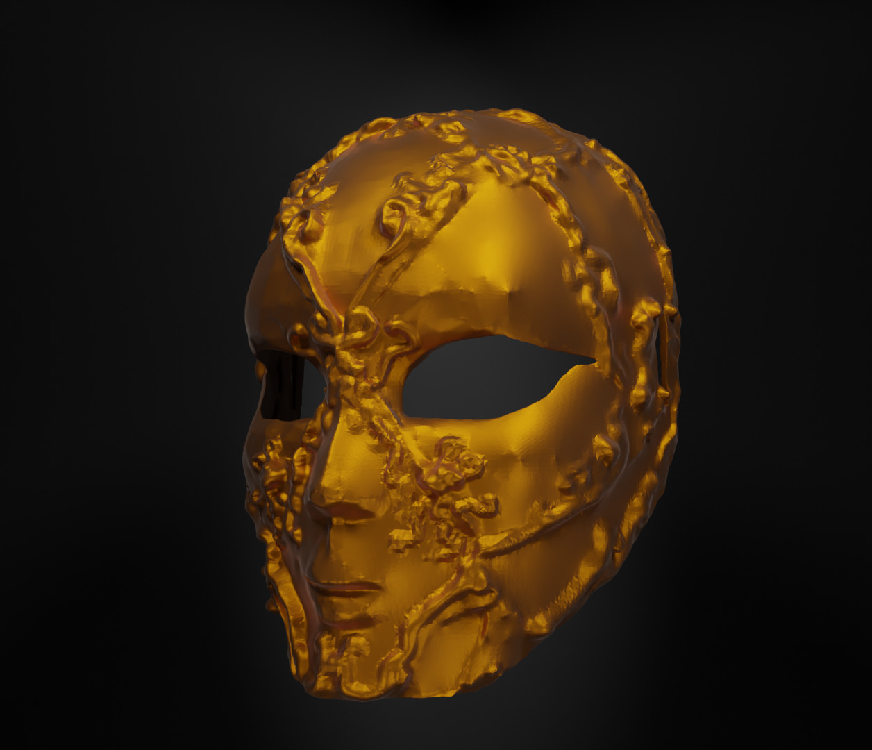 Full Face Prom Unisex Mask - Full Face Embroidered Mask 3D print model_42